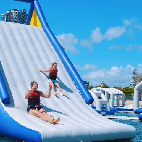 Dive into Family Fun with the Gold Coast Aqua Park! ~ Harbour Side Resort